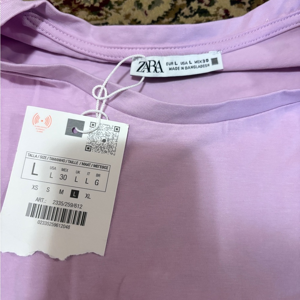 NWT Zara pink cropped tee - Picture 3 of 4